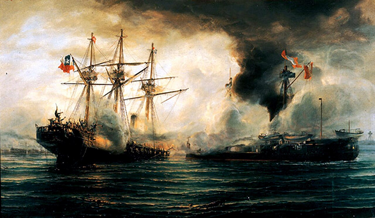 Sinking of the Esmeralda during the battle of Iquique